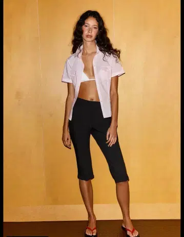 ZARA 카프리 팬츠 블랙 m