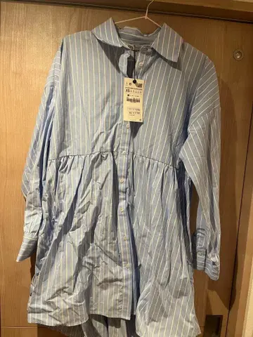 ZARA 스트라이프 셔츠 원피스 택 포함 미사용 새상품