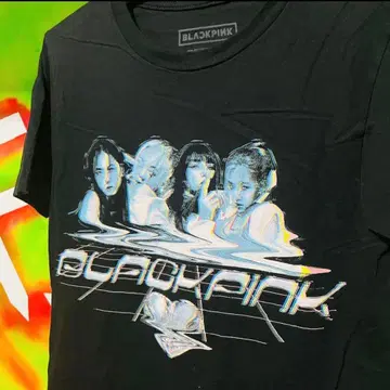 USA 구제 의류 BLACKPINK 블랙 치비T 아티스트 티셔츠