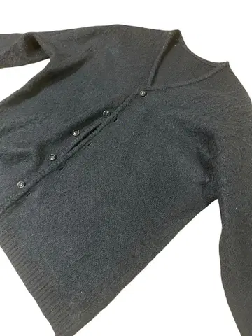 60s 블랙 모헤어 가디건