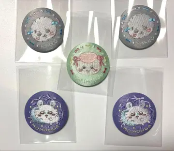 치이카와 자수 캔뱃지 리본 랏코 밤만쥬 모몽가
