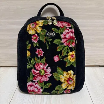 2499 FEILER 페이러 럭색 블랙 꽃무늬 레어