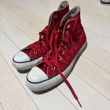 Converse 하이컷 스니커즈 레드 US 8.5