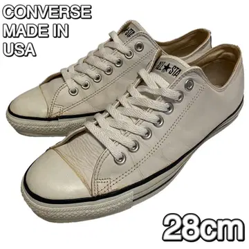 USA제 CONVERSE ALL STAR 화이트 가죽 28cm 90s