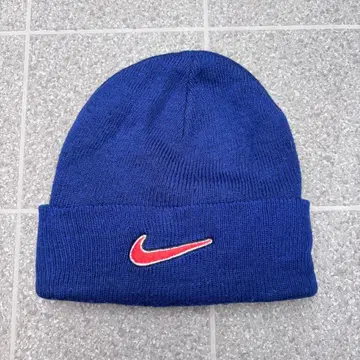90s nike navy blue archive beanie 니트 모자