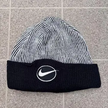 90s NIKE stripe archive 비니 블랙 니트 모자