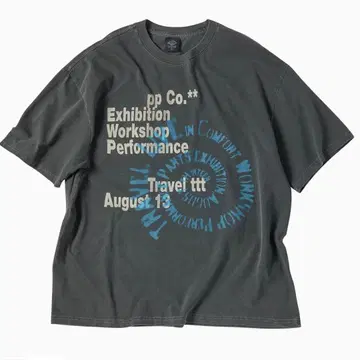 TRAVEL 반팔 T셔츠 블랙 차콜