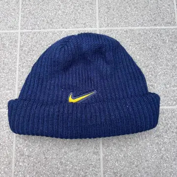 90s NIKE NAVY 로우 게이지 archive 비니 니트 모자