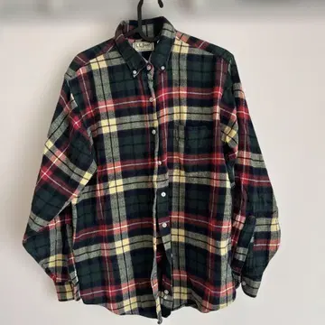 LL Bean/버튼 셔츠/체크/made in usa/80-90년 택