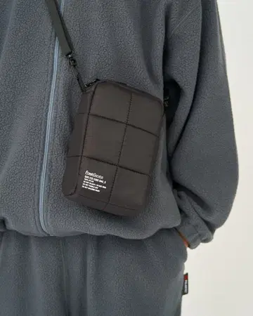 FreshService 퀼팅 큐브 백, S 블랙