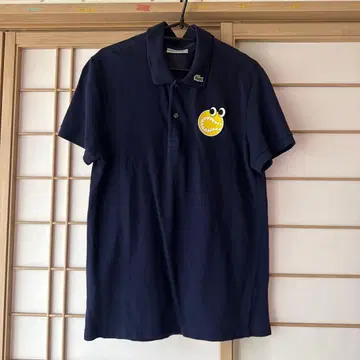 LACOSTE x Yazbukey 네이비 피케 셔츠 사이즈 3