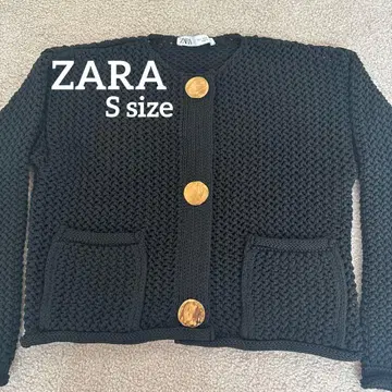 ZARA 골드 버튼 가디건