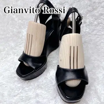 Gianvito Rossi 통굽 웨지솔 샌들 가죽 이탈리아제