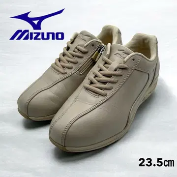 [새상품급] MIZUNO 런버드 베이지 가죽 워킹 23.5cm