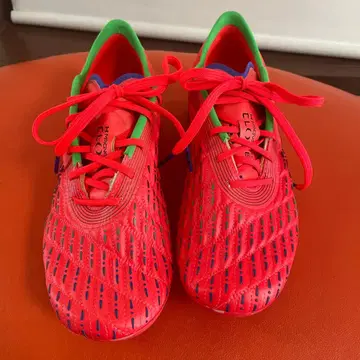 언더아머 축구화 스파이크 레드/그린 형광 24cm