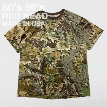 80's 90's USA제 RED HEAD 트리 카모 포켓T 티셔츠 XL