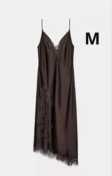 ZARA 자라 새틴 V넥 레이스 원피스 ZW 컬렉션 새상품, 미사용