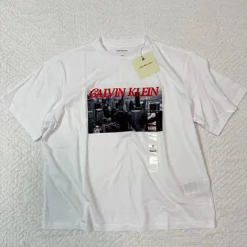 미사용 새상품! CALVIN KLEIN 캘빈클라인 화이트 T셔츠 S