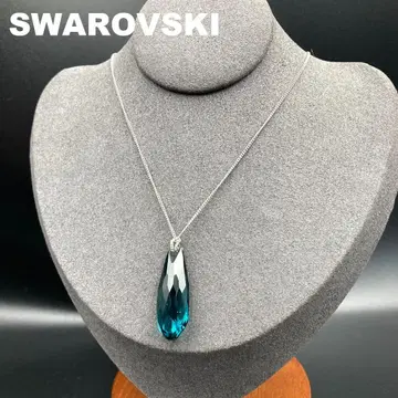 SWAROVSKI 스와로브스키 목걸이 실버 크리스탈 블루