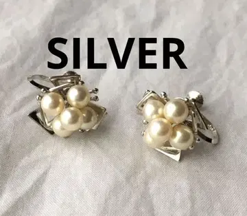 빈티지 조개 진주? 실버 귀걸이 SILVER 5알
