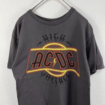 USA 구제 의류 ACDC T셔츠 밴드 T셔츠 반T 그레이