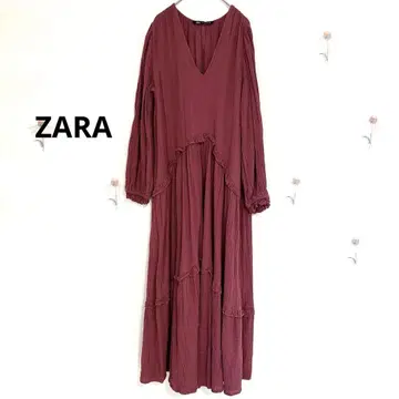 ZARA 자라 볼륨 슬리브 티어드 원피스 롱~맥시 길이 A 라인