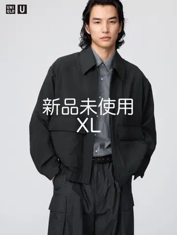 [ 미사용 새상품 ] UNIQLO U 2026ss 숏 블루종 블랙 XL