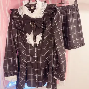 시크릿허니 액세서리 리본 프릴 셋업