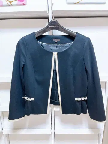 TOCCA 블랙 노카라 자켓 사이즈 0