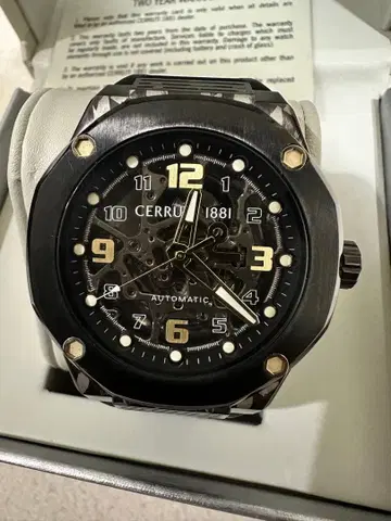 CERRUTI 1881 오토매틱 시계 블랙 새상품급 카모플라주