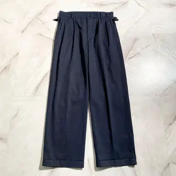 A19391 새상품급 캡틴선샤인 22SS 2턱 트라우저 네이비 30