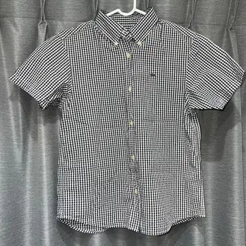 LACOSTE 체크 무늬 반팔 셔츠