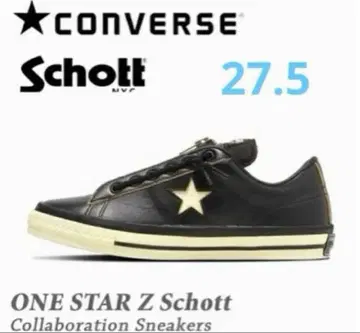 Schott x CONVERSE ONE STAR Z BLACK/WHITE