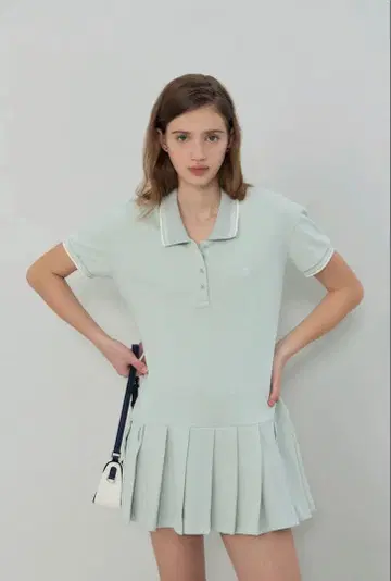[ GRVR GROVE ] SAGE PIQUE ONE-PIECE MINT
