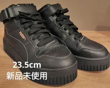 PUMA 블랙 하이컷 스니커즈 미사용 새상품 23.5cm