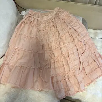 핑크하우스 티어드 프릴 랩스커트 핑크