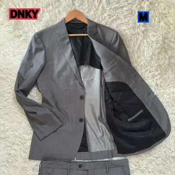 컨디션 최상 DNKY 그레이 스트라이프 비즈니스 정장 M