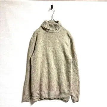 [ ZARA MAN ] 베이지 터틀넥 스웨터 M 심플 울 71%