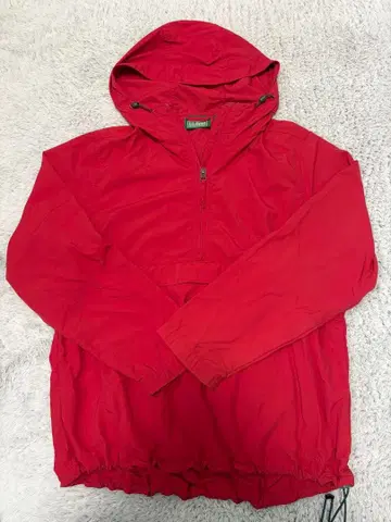 L.L.Bean 후드 부착 레드 나일론 자켓 M