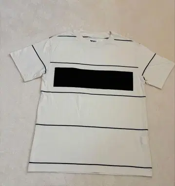 MHL. 화이트 스트라이프 T셔츠
