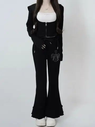 lumignon Cross bijou 리본 3세트업 블랙