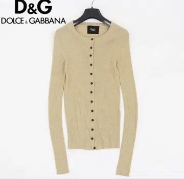 D&G 베이지 골드 긴팔 가디건
