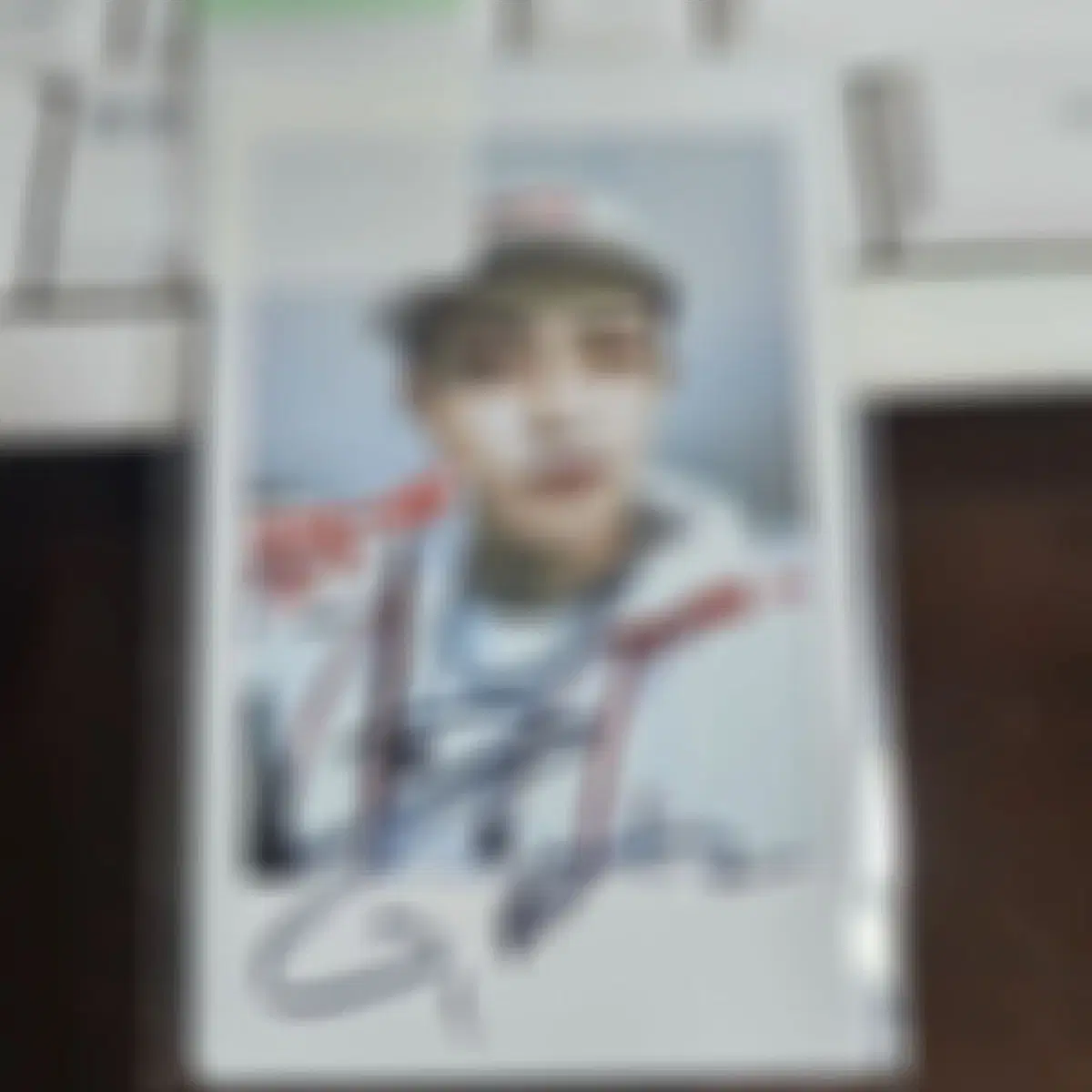 Ateez Choi San Signed Polaroid | Bunjang Global