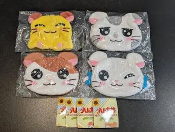 하무타로 포근 페이스 파우치 리본짱 코시쿤 치비마루짱 4개