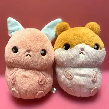 포테코로 프렌즈 봉제 인형 2개 토끼 햄스터 봉제 인형