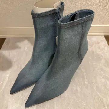 새상품 ZARA 데님 숏부츠 39 사이즈 25.5cm