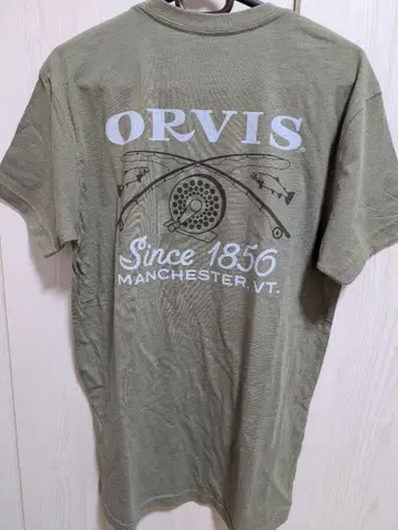 ORVIS 낚시T셔츠 올리브 그린 S 사이즈 새상품