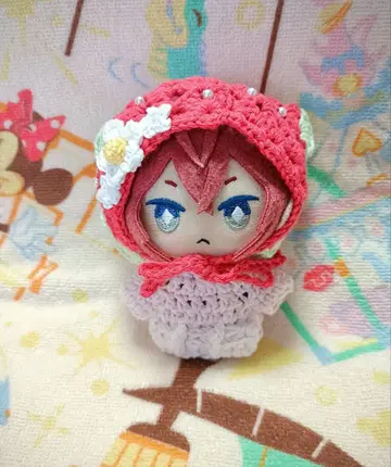 10cm 인형용 빨간색 딸기 바부슈카 [ 핸드메이드 손뜨개질 트위스테 ]