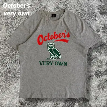 October's very own OVO 티셔츠 로고 프린트 그레이 M