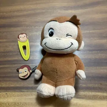 호기심 많은 조지 봉제 인형 약 17cm 스트랩 포함